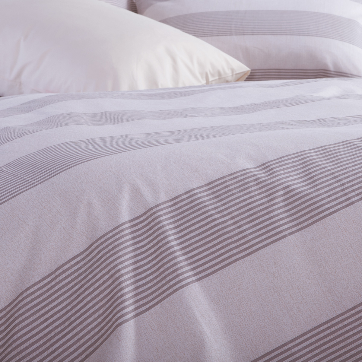 Παπλωματοθήκη Μονή (Σετ 170X240) 2 Όψεων Nef-Nef Homeware Casual Stripe Ecru Home Λευκά Είδη Κρεβατοκάμαρας Παπλωματοθήκες Μονές Spitishop