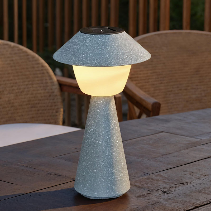 Επιτραπέζιο Ηλιακό Φωτιστικό (Φ18x31.8) A-S Damon Grey 213755B