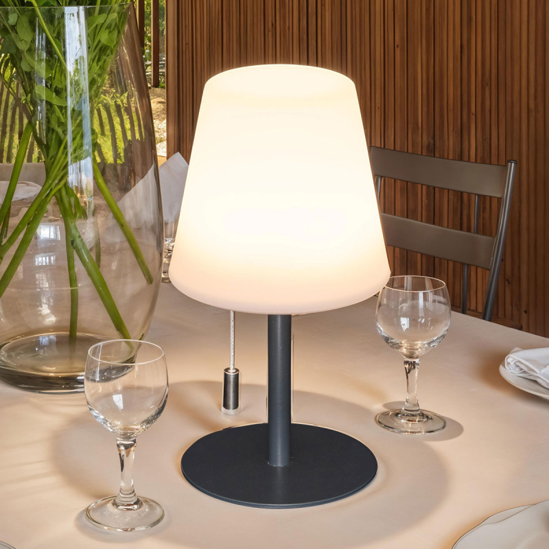 Επιτραπέζιο Φωτιστικό Επαναφορτιζόμενο LED (Φ11x20) A-S Zack 210370A Grey