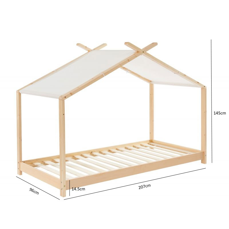Παιδικό Κρεβάτι Montessori (90x200) Spitishop Fanny Natural φωτογραφία