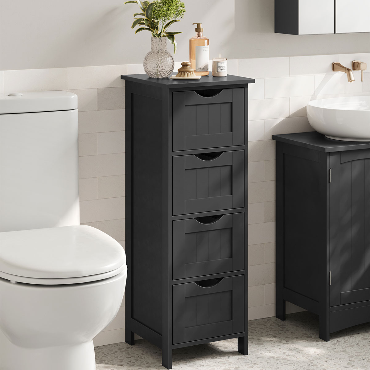 Vasagle Συρταριέρα 4 Θέσεων (26.5x28.5x82) Vasagle LHC040BH02