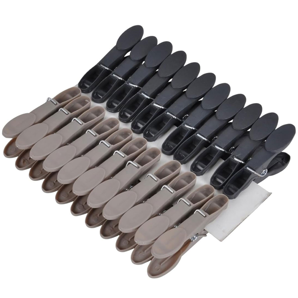 Μανταλάκια Ρούχων Πλαστικά (24τμχ) L-C Anthracite/Taupe MEN172TA