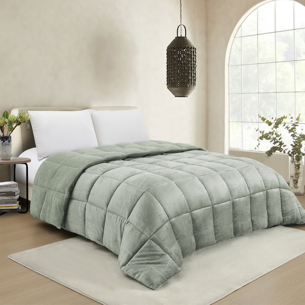Κουβερτοπάπλωμα Μονό (160x220) Melinen Shelby Soft Olive