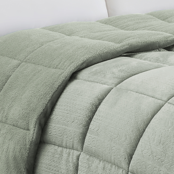 Κουβερτοπάπλωμα Υπέρδιπλο (220x240) Melinen Shelby Soft Olive