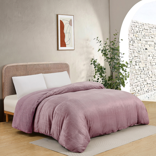 Παπλωματοθήκη Fleece Μονή (165x225) Melinen Shelby Amethyst
