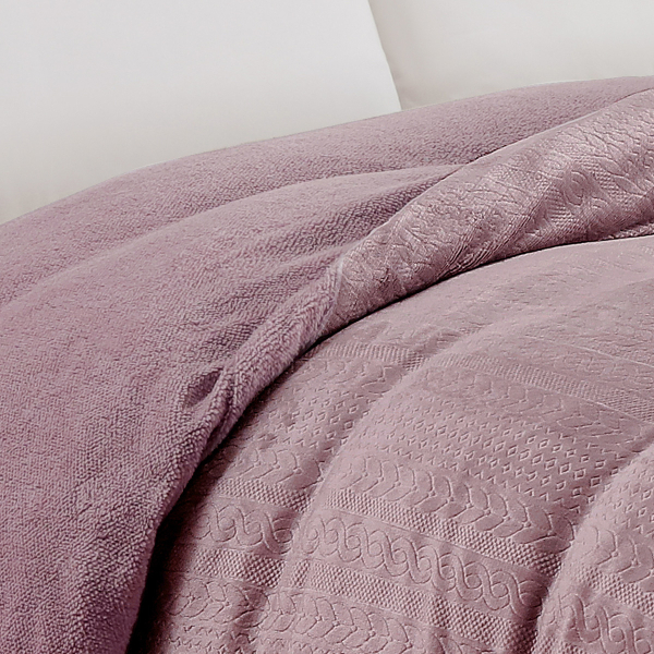 Παπλωματοθήκη Fleece Υπέρδιπλη (225x245) Melinen Shelby Amethyst