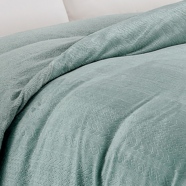 Παπλωματοθήκη Fleece Υπέρδιπλη (225x245) Melinen Shelby Sky