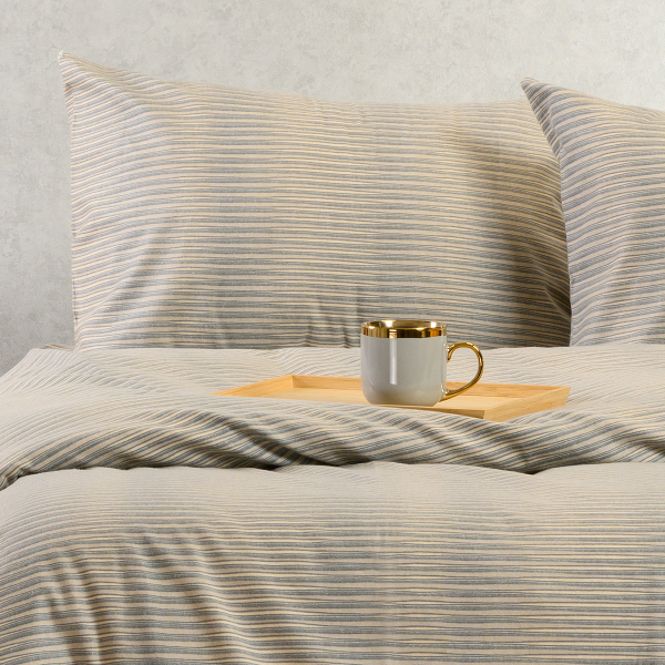 Φανελένια Σεντόνια King Size (Σετ) Melinen Winter Line Trinity Grey