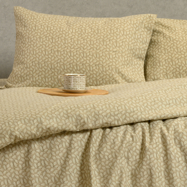 Φανελένια Σεντόνια King Size (Σετ) Melinen Winter Line Elise Greige