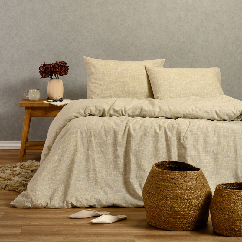 Φανελένια Σεντόνια King Size (Σετ) Melinen Winter Line Farrel Grey