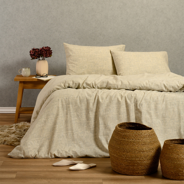 Φανελένια Παπλωματοθήκη Μονή (165x245) Melinen Winter Line Farrel Grey