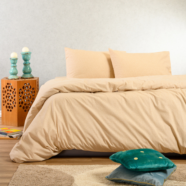 Φανελένια Παπλωματοθήκη Μονή (165x245) Melinen Winter Line Owen Beige