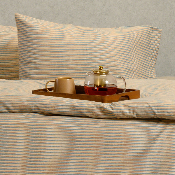 Φανελένιο Σεντόνι King Size Με Λάστιχο + Μαξιλαροθήκες (Σετ) Melinen Winter Line Mini Trinity Petrol