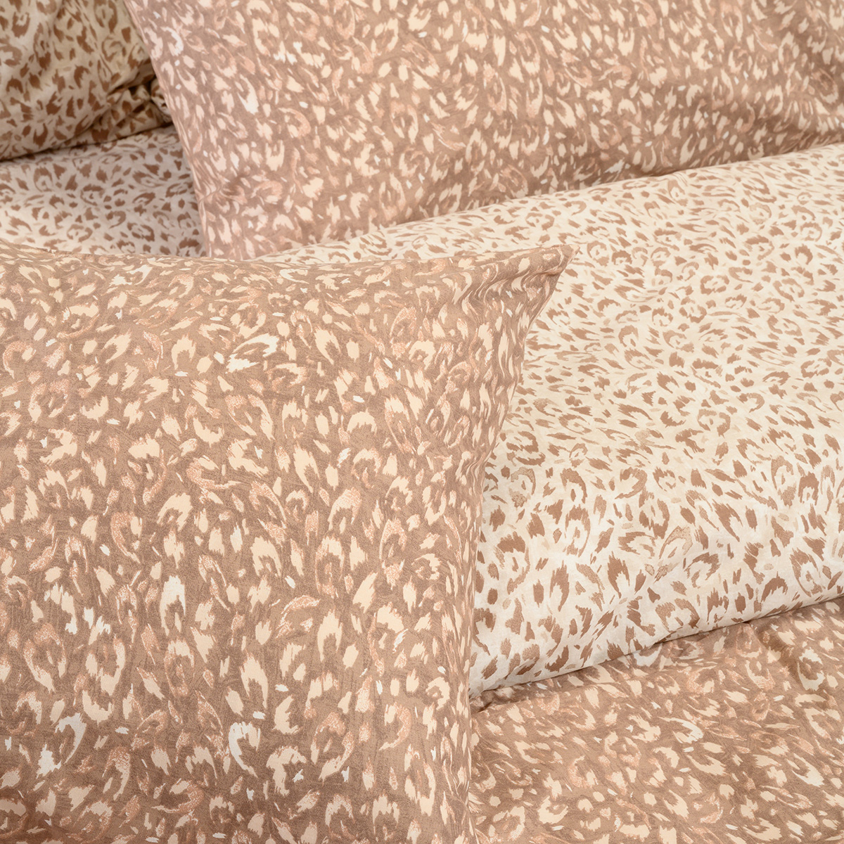 Σεντόνια Μονά (Σετ) Melinen Casual Line Leo Mocca Χωρίς Λάστιχο 170X270 Home Λευκά Είδη Κρεβατοκάμαρας Spitishop