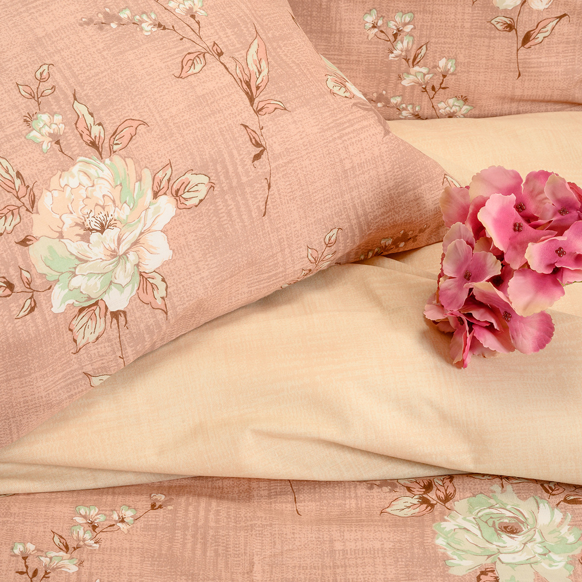Σεντόνια Μονά (Σετ) Melinen Casual Line Gianna Rose με Λάστιχο 100X200+32 Home Λευκά Είδη Κρεβατοκάμαρας Spitishop