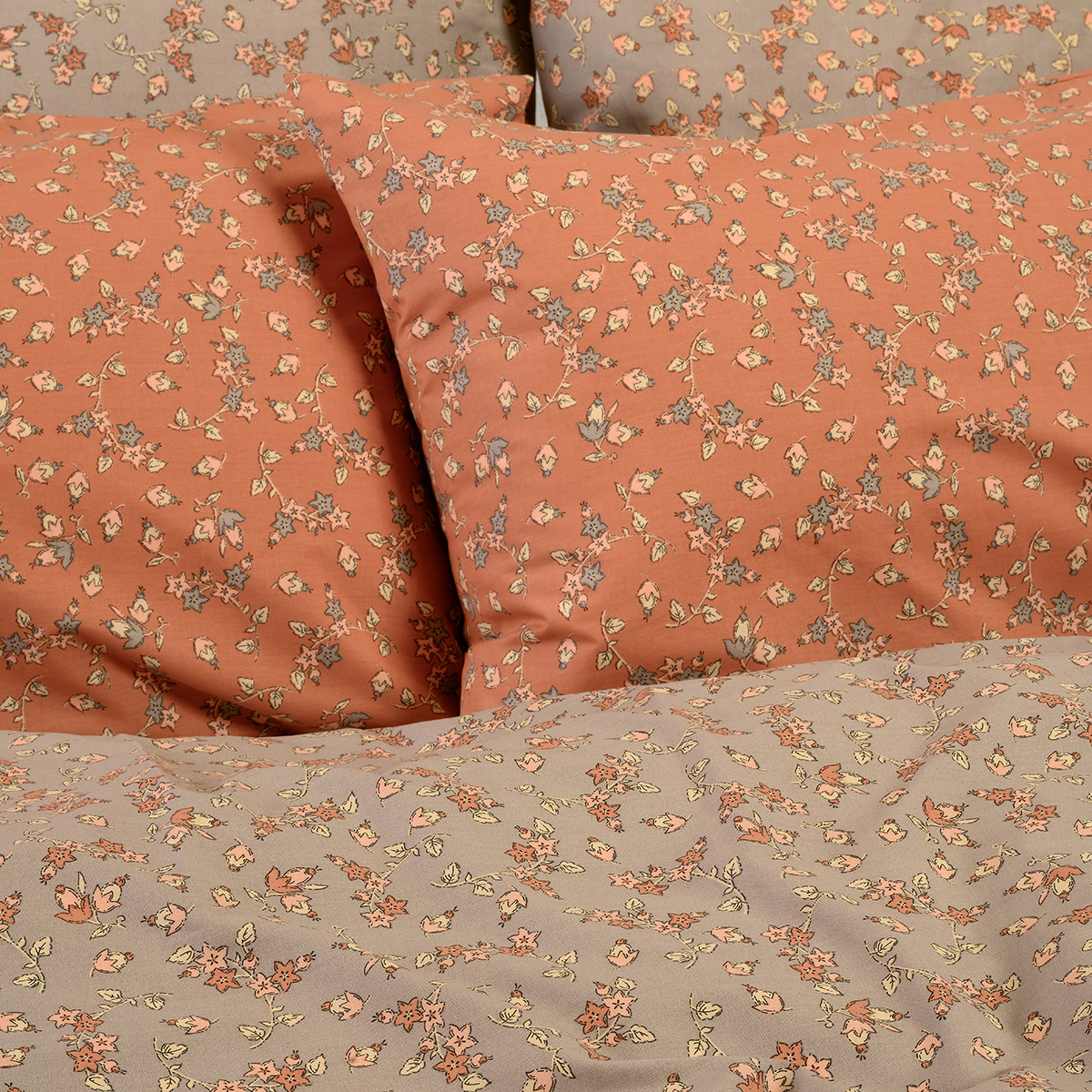 Σεντόνια Διπλά (Σετ) Melinen Casual Line Cesare Apricot Χωρίς Λάστιχο 205X270 Home Λευκά Είδη Κρεβατοκάμαρας Spitishop