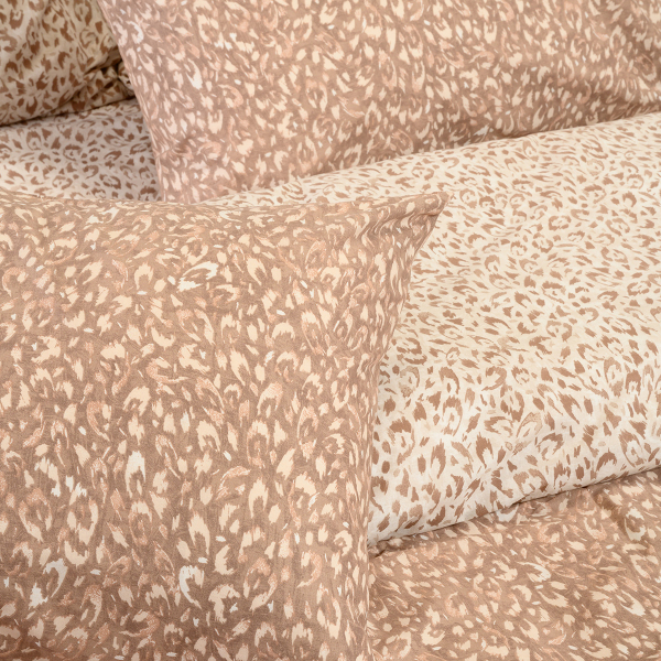 Σεντόνια King Size (Σετ) Melinen Casual Line Leo Mocca