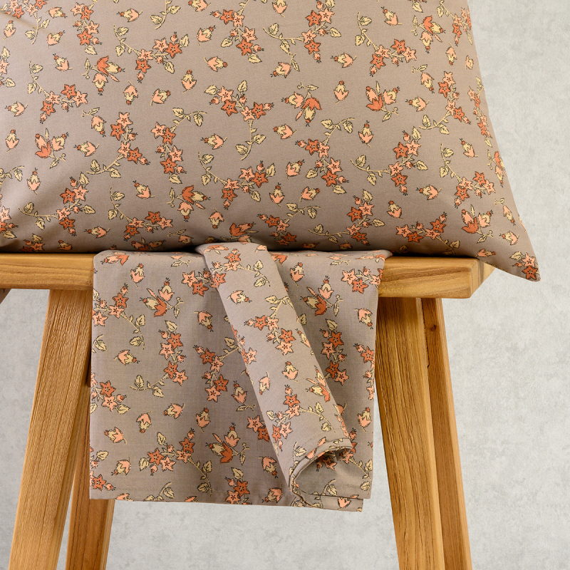 Σεντόνι King Size Με Λάστιχο + Μαξιλαροθήκες (Σετ) Melinen Ultra Line Mini Cesare Apricot