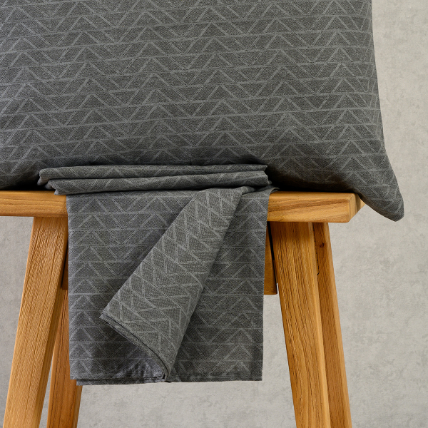 Σεντόνι Υπέρδιπλο Με Λάστιχο + Μαξιλαροθήκες (Σετ) Melinen Ultra Line Mini Paris Anthracite