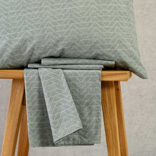 Σεντόνι Υπέρδιπλο Με Λάστιχο + Μαξιλαροθήκες (Σετ) Melinen Ultra Line Mini Paris Aqua