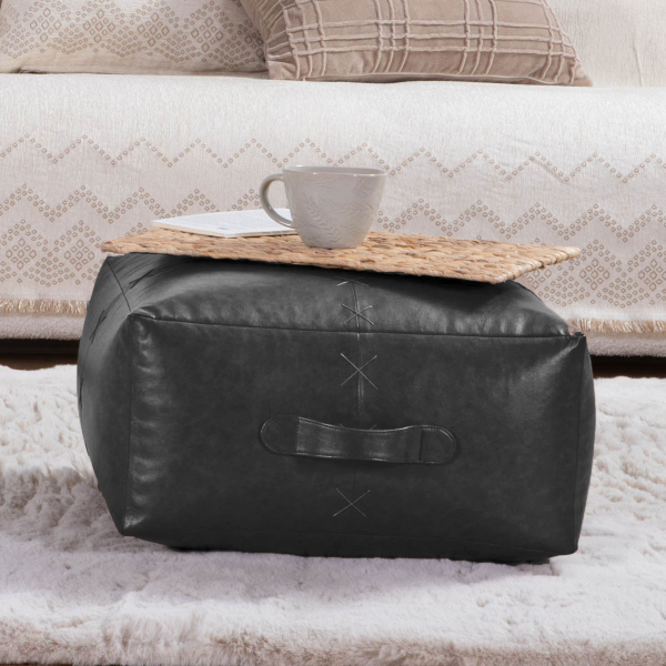 Πουφ (50x50x25) Nef-Nef Homeware Lethal Black