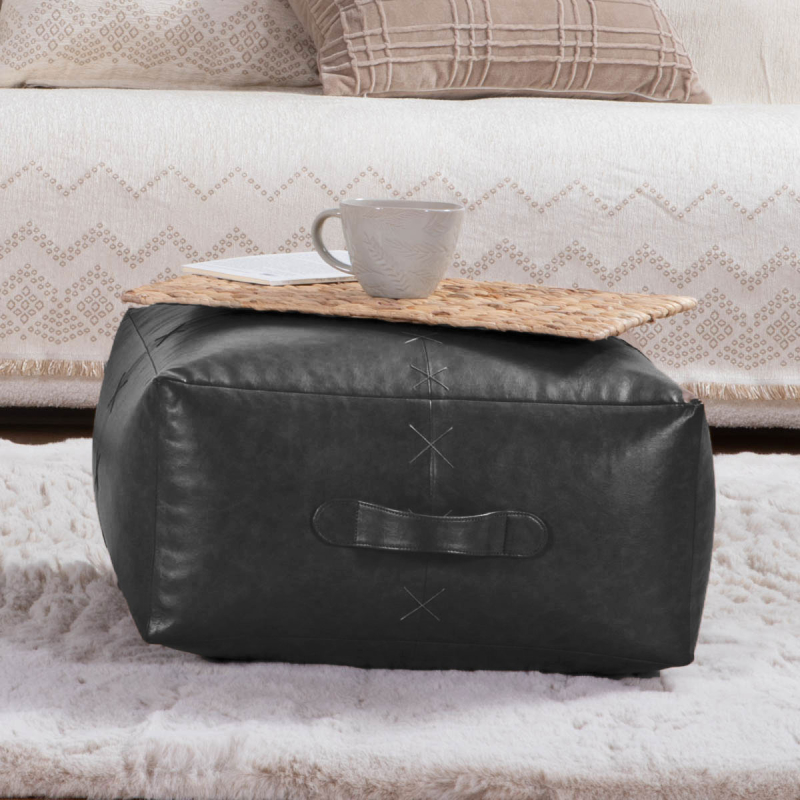 Πουφ (50x50x25) Nef-Nef Homeware Lethal Black