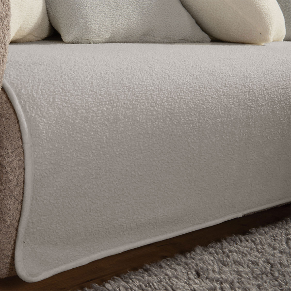 Ριχτάρι Καναπέ Τριθέσιου Γούνινο (180x300) Nef-Nef Homeware Breda Silver