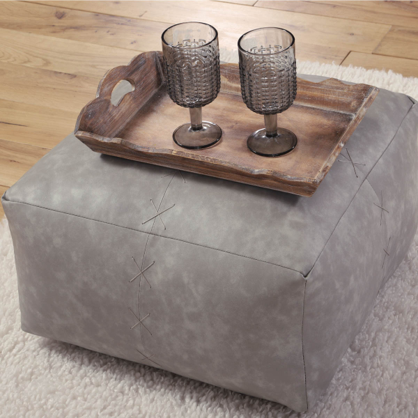 Πουφ (50x50x25) Nef-Nef Homeware Lethal Grey