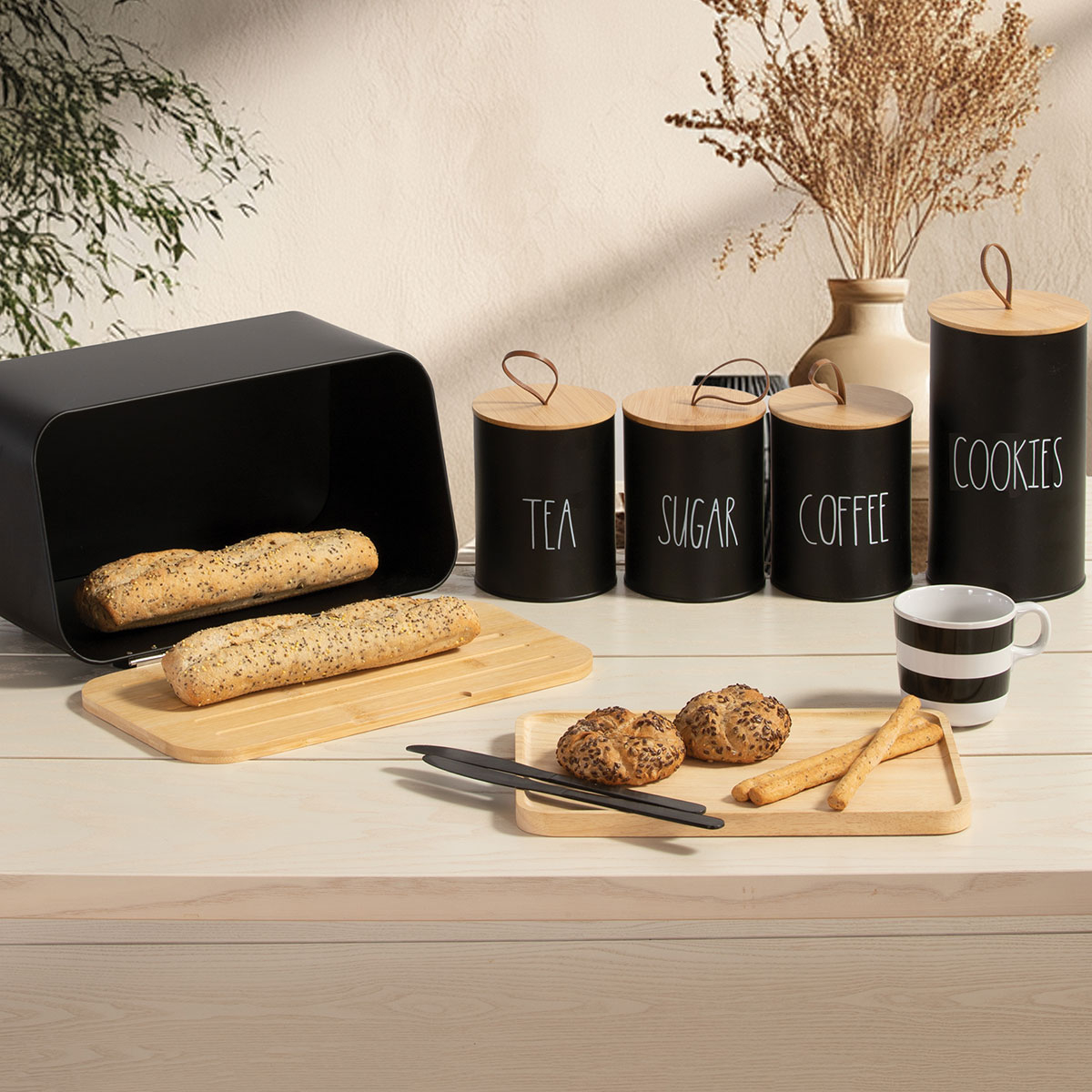 Ψωμιέρα (34 5X19X17) Nef-Nef Homeware Black Home Οργάνωση & Αποθήκευση Κουζίνας Ψωμιέρες Spitishop
