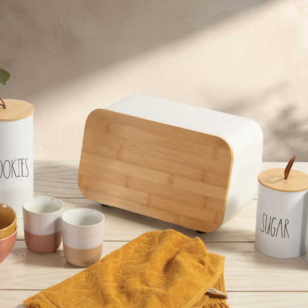 Ψωμιέρα (34.5x19x17) Nef-Nef Homeware White