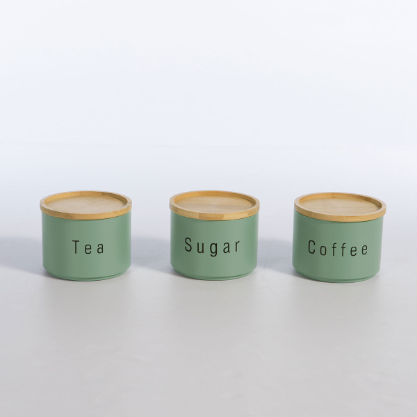 Δοχείο Ζάχαρης + Καφέ + Τσάι (Σετ) Nef-Nef Homeware Green