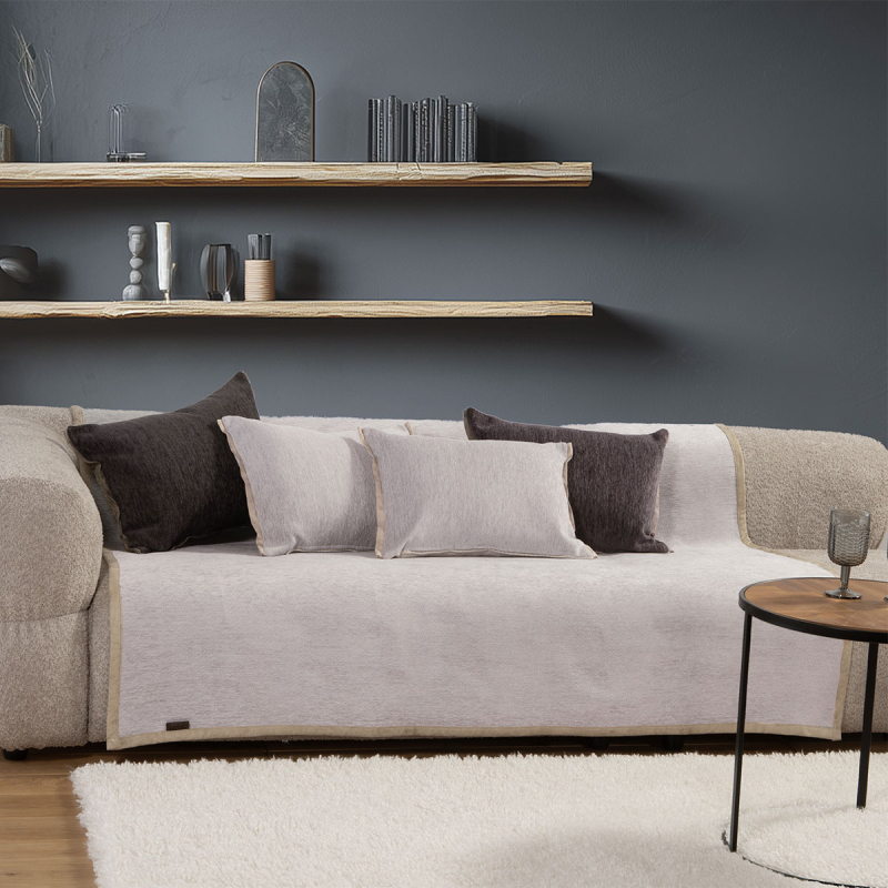 Ριχτάρι Καναπέ Διθέσιου 2 Όψεων (180x250) Nef-Nef Homeware Tanger New Grey/Ecru