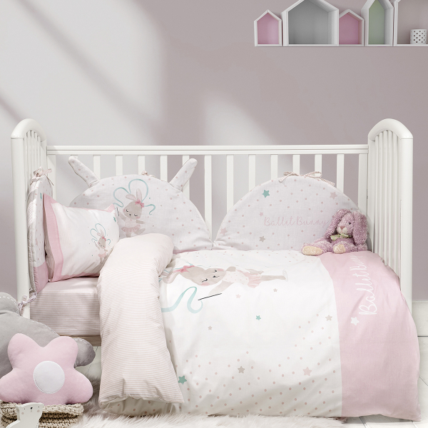 Κουβερλί Κούνιας (100x140) 2 Όψεων Nima Baby Ballet Bunny