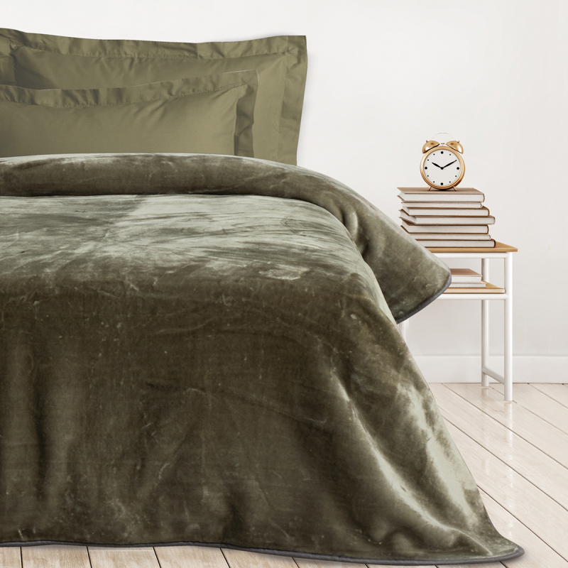 Κουβέρτα Βελουτέ Μονή (160x220) Das Home Velour 0290 Grey