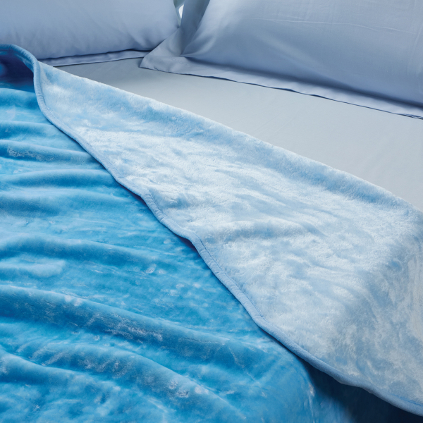 Κουβέρτα Βελουτέ Μονή (160x220) Das Home Velour 0291 Baby Blue
