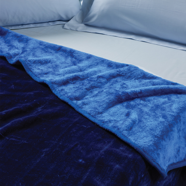 Κουβέρτα Βελουτέ Μονή (160x220) Das Home Velour 0292 Blue