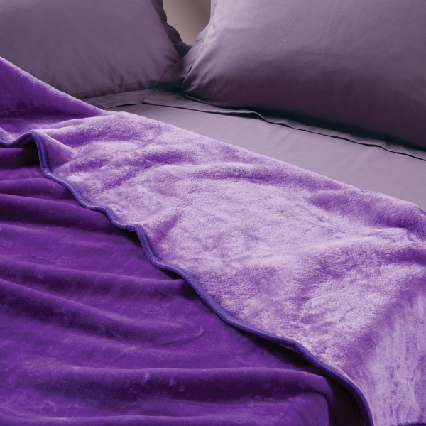 Κουβέρτα Βελουτέ Μονή (160x220) Das Home Velour 0296 Purple
