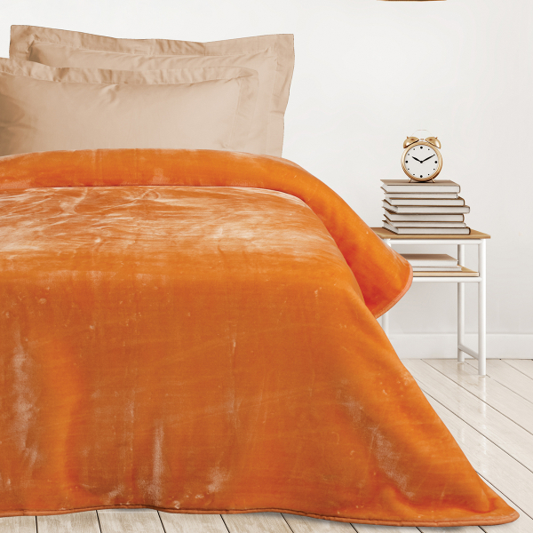 Κουβέρτα Βελουτέ Μονή (160x220) Das Home Velour 0297 Salmon