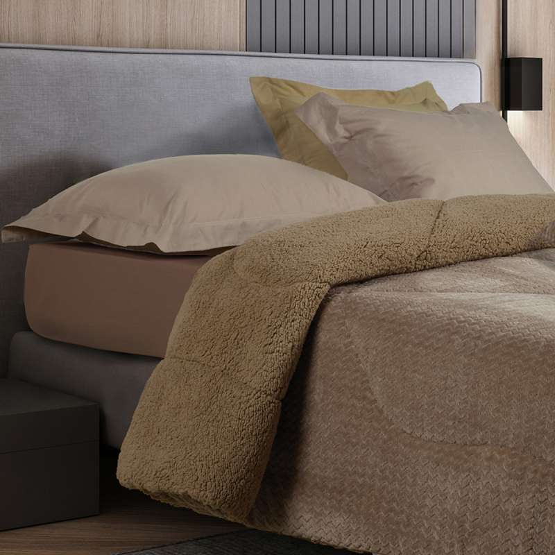 Κουβερτοπάπλωμα Υπέρδιπλο (220x240) Das Home 1367 Taupe