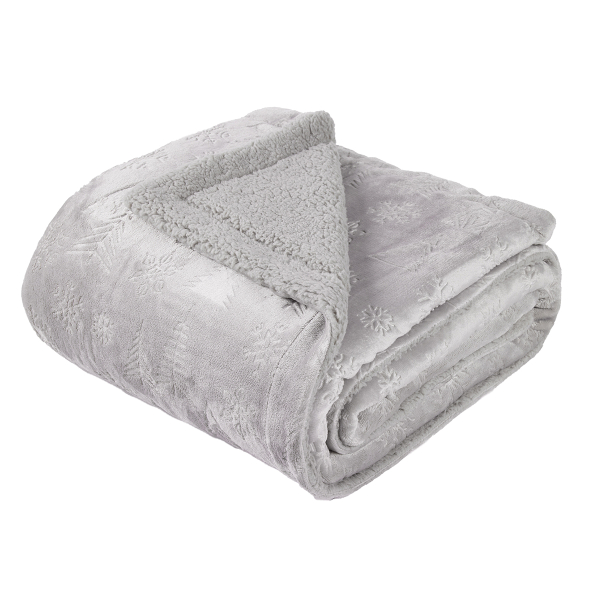 Χριστουγεννιάτικη Κουβέρτα Καναπέ Fleece (130x170) Das Home 1373 Grey
