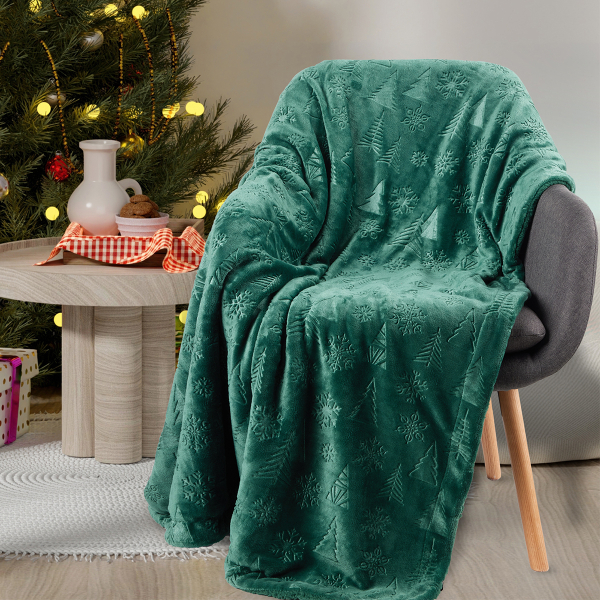 Χριστουγεννιάτικη Κουβέρτα Καναπέ Fleece (130x170) Das Home 1374 Green