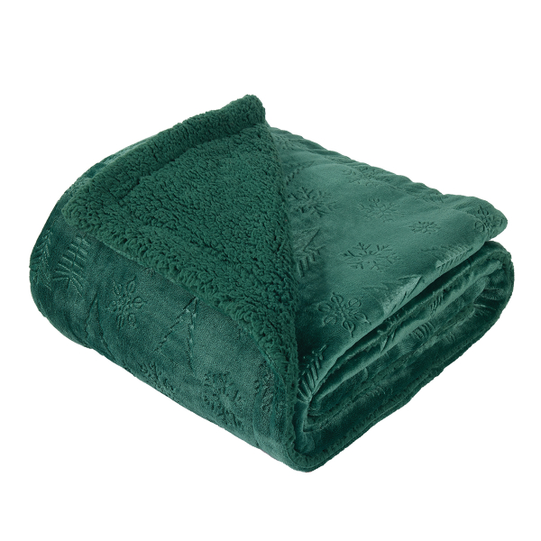 Χριστουγεννιάτικη Κουβέρτα Καναπέ Fleece (130x170) Das Home 1374 Green