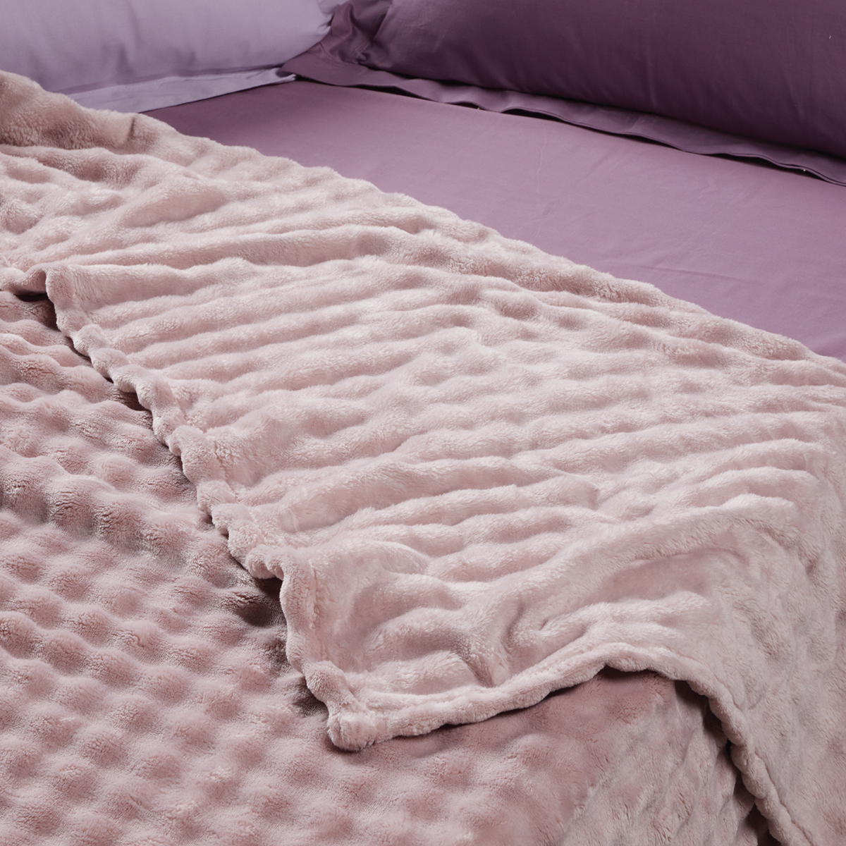 Κουβέρτα Fleece Μονή (160X220) Das Home 1372 Dusty Lilac Λευκά Είδη Κρεβατοκάμαρας Κουβέρτες Μονές Spitishop