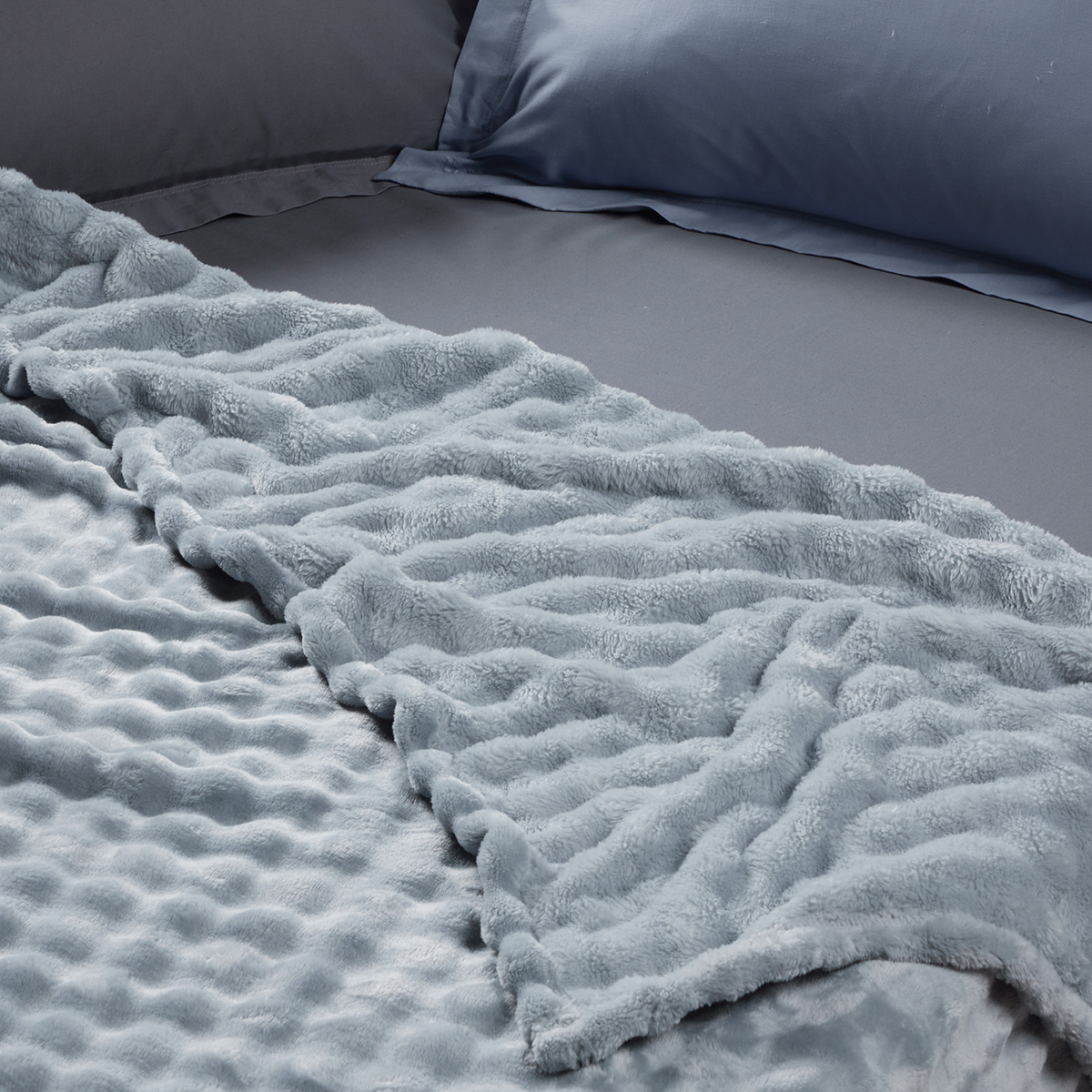 Κουβέρτα Fleece King Size (240X260) Das Home 1371 L Blue Λευκά Είδη Κρεβατοκάμαρας Κουβέρτες Υπέρδιπλες Spitishop