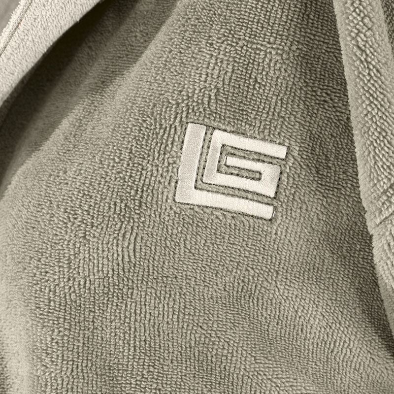 Μπουρνούζι Guy Laroche Monogram Khaki Large Home Λευκά Είδη Μπάνιου Μπουρνούζια Spitishop