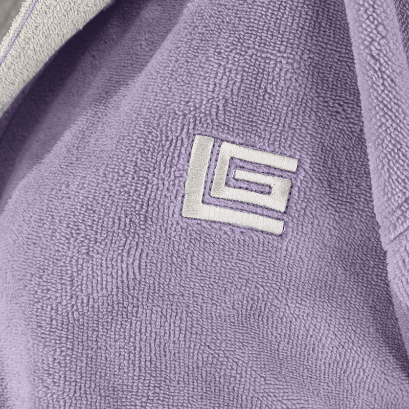 Μπουρνούζι Guy Laroche Monogram Lavender Small Home Λευκά Είδη Μπάνιου Μπουρνούζια Spitishop