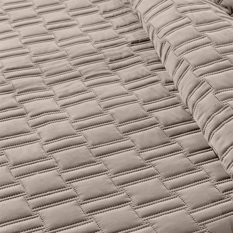 Κουβερλί King Size (Σετ 240X250) Guy Laroche Brick Taupe Home Λευκά Είδη Κρεβατοκάμαρας Spitishop