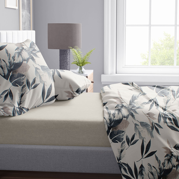 Παπλωματοθήκη Υπέρδιπλη (220x240) Dimcol Ευριδίκη 710 Ecru-Black