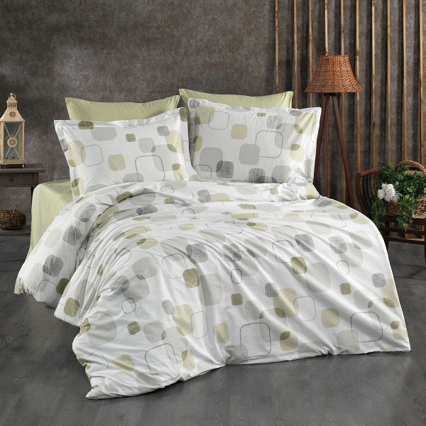 Πάπλωμα Υπέρδιπλο (220x240) Dimcol Μελίνα 708 White-Olive