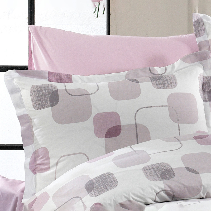 Μαξιλαροθήκη (50x70) Dimcol Μελίνα 709 White-Lilac